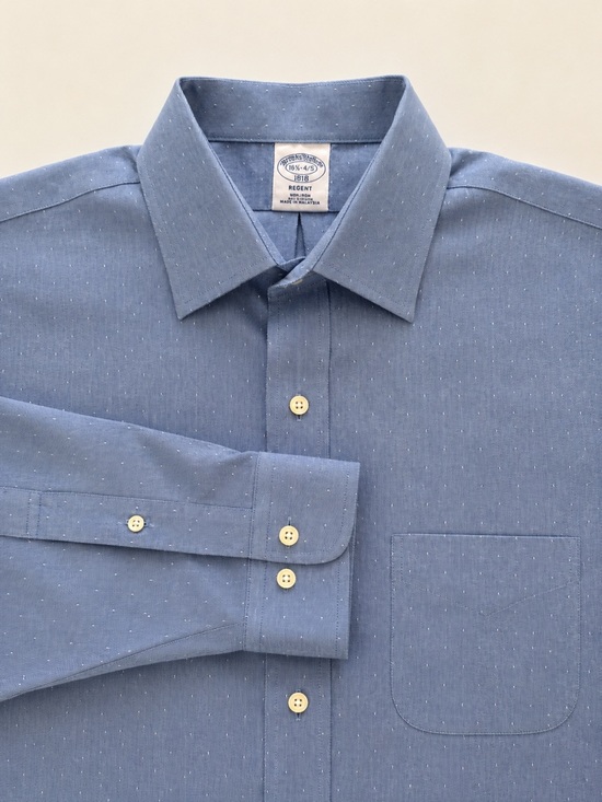 Brooks Brothers Other - Brooks Brothers Dress Shirt – Men’s 16½ / 34-35 – Blue Dobby Cotton – Non-Iron
